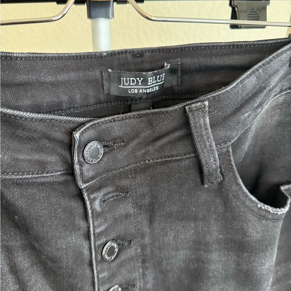 Judy Blue women Black cropped jeans- 18W - Picture 5 of 8